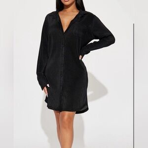 NWT black fashion nova shirt dress